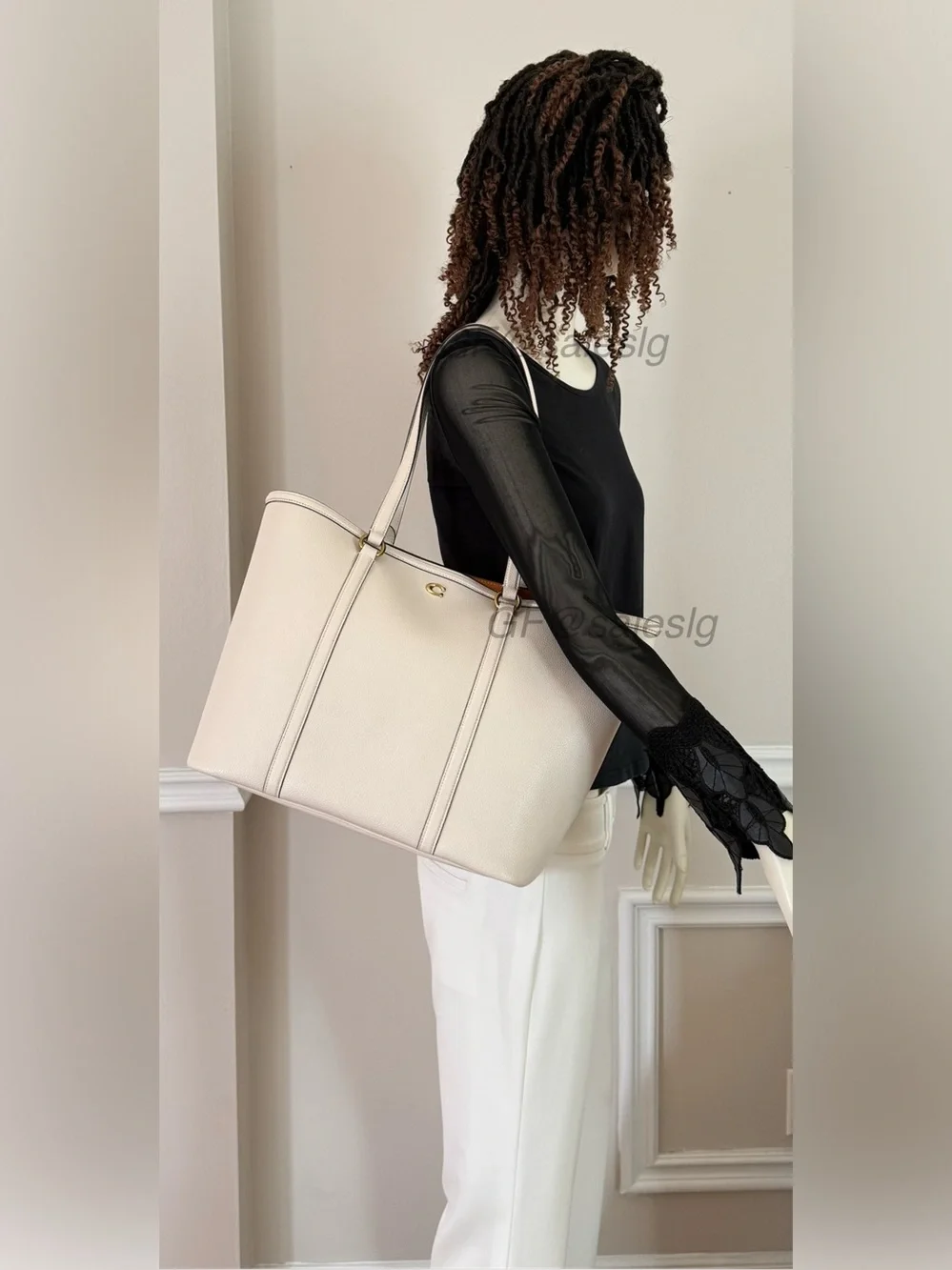 NWT Coach Legacy Tote CU056 chalk Fits 15